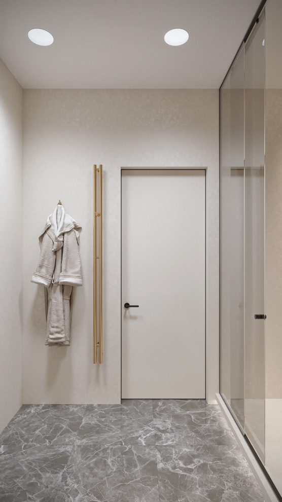 3к студия монохромный интерьер в стиле Современной классики