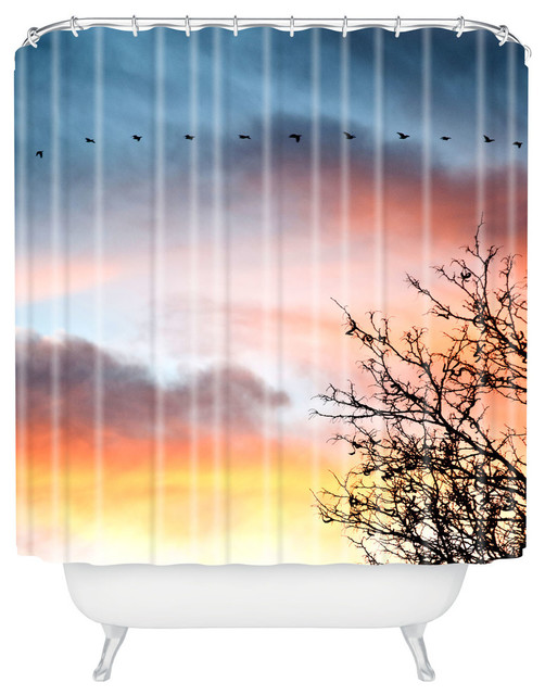 Bird Wanna Whistle Bird Line Shower Curtain, Standard 69"x72