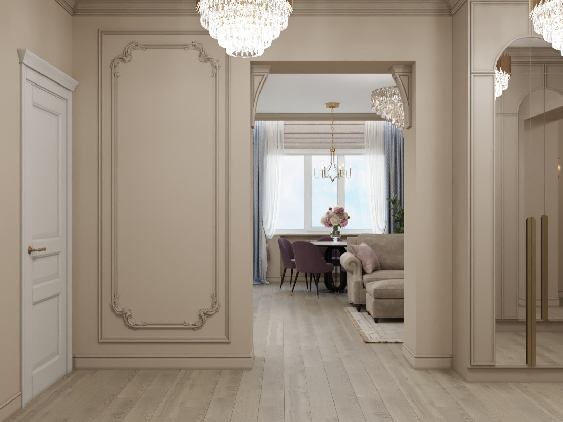 Неоклассика в гостиной