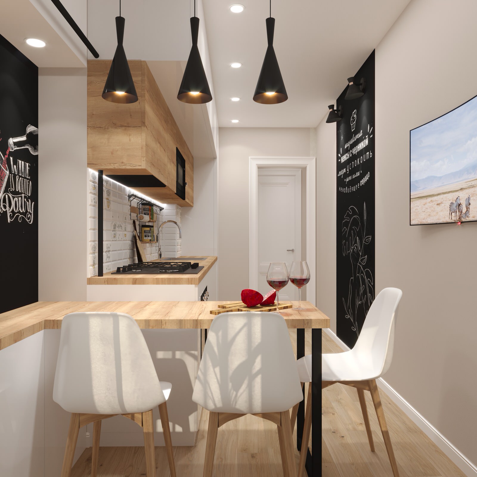 Дизайн проект двухкомнатной квартиры 67,3 кв.м.(старый фонд)