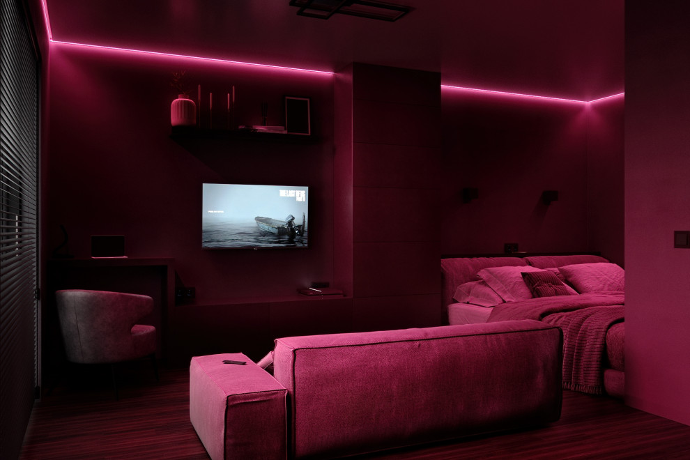 Строгая и стильная квартира с неоновым акцентом