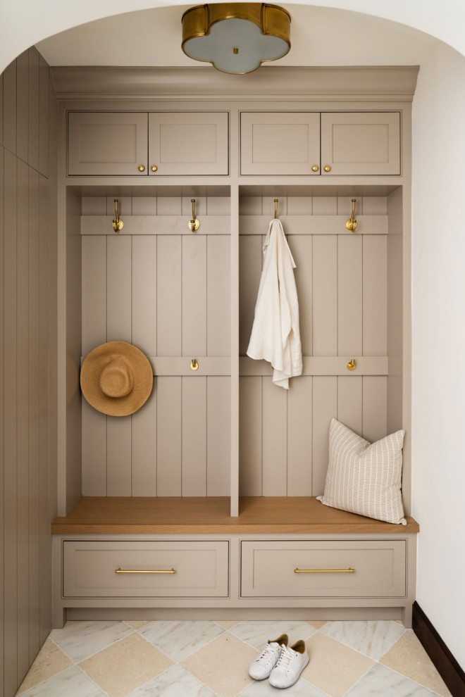 Inspiration for a transitional hallway remodel in Orange County