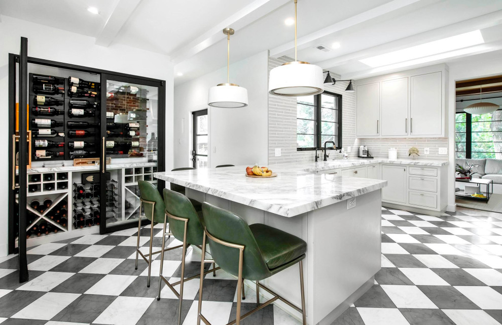 Transitional kitchen photo in Denver