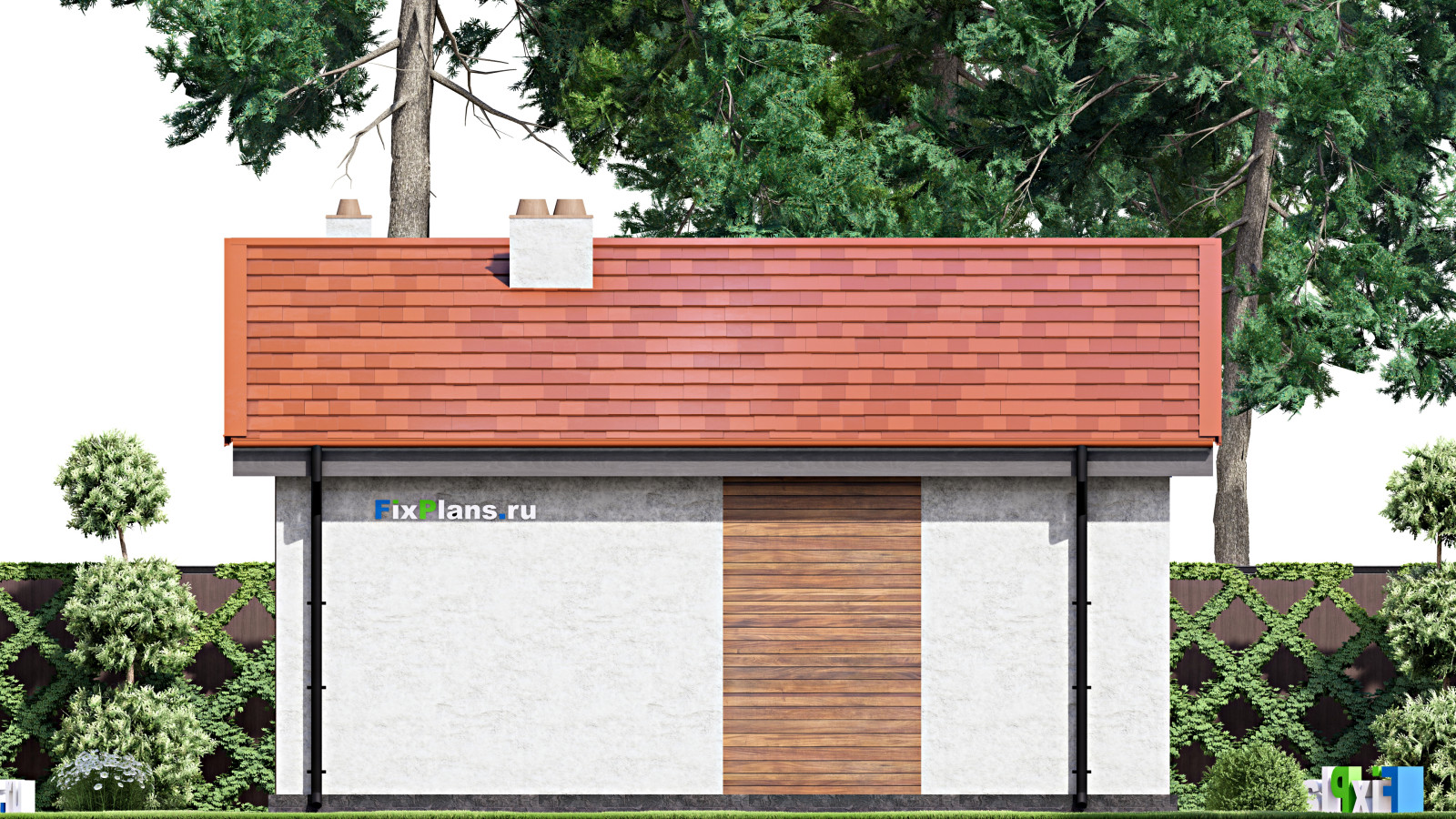 Проект одноэтажного дома 8х9м S53м2 F-14966