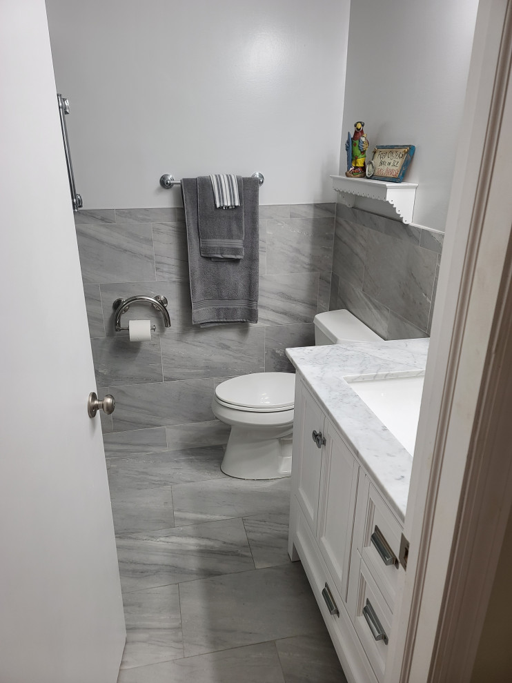 Coastal Grey Custom Bathroom Remodel