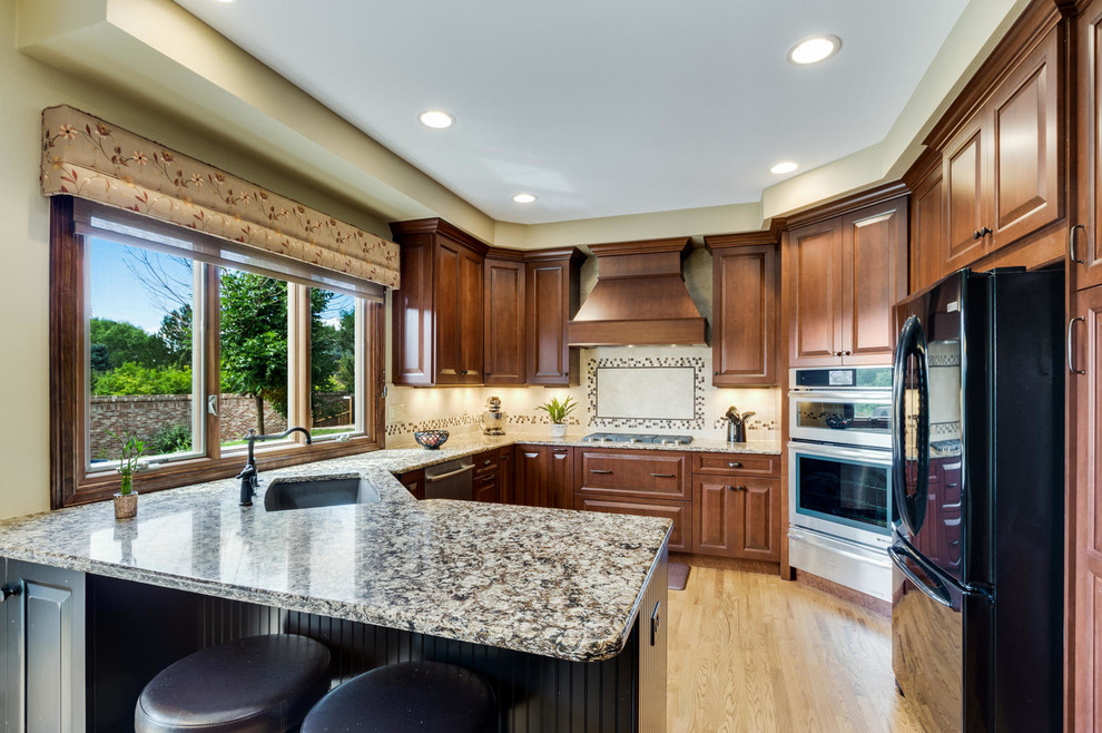 Transitional kitchen photo in Denver