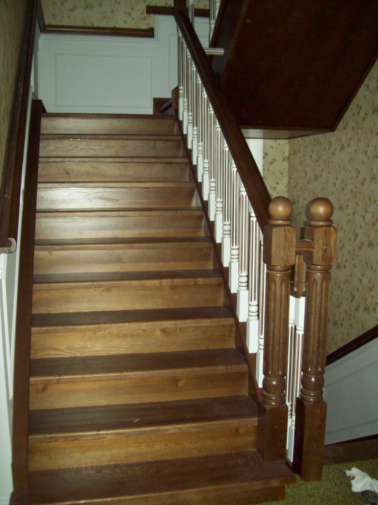 Лестница из массива ясень