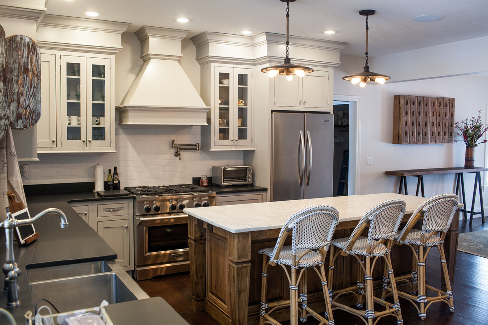 Inspiration for a large rustic kitchen remodel