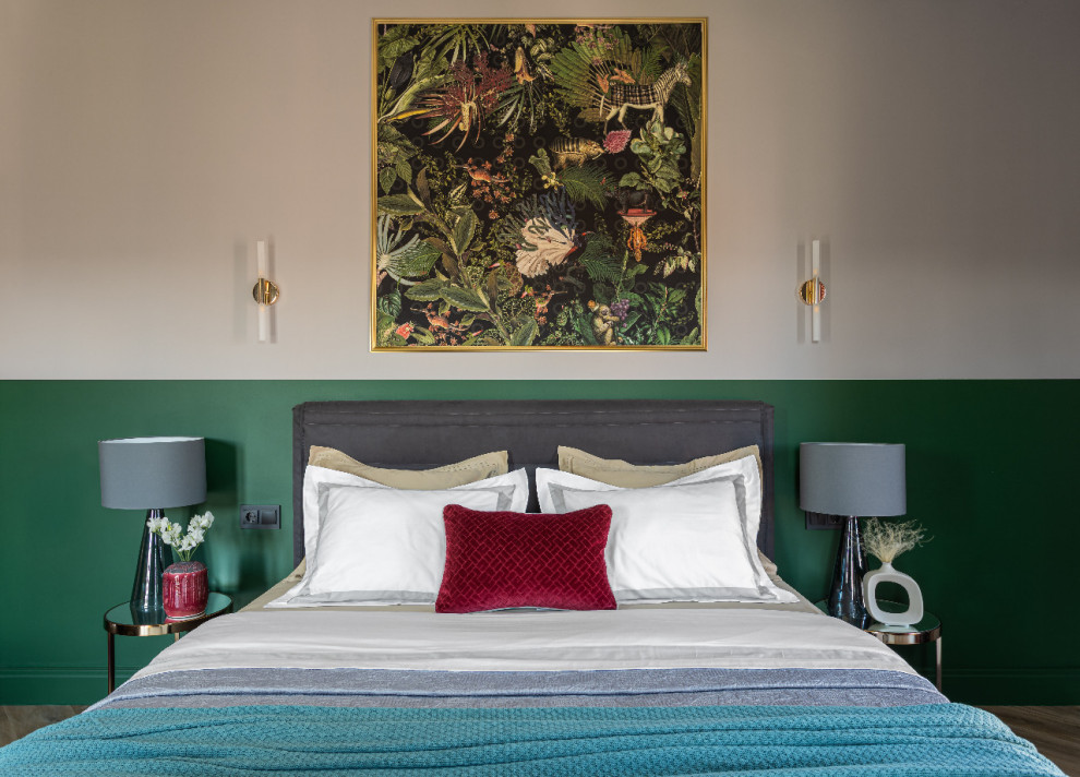 Интерьер квартиры в сочных оттенках с текстилем от Pierre Frey