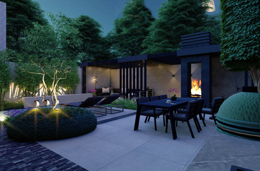 Проект небольшого сада со спа-зоной