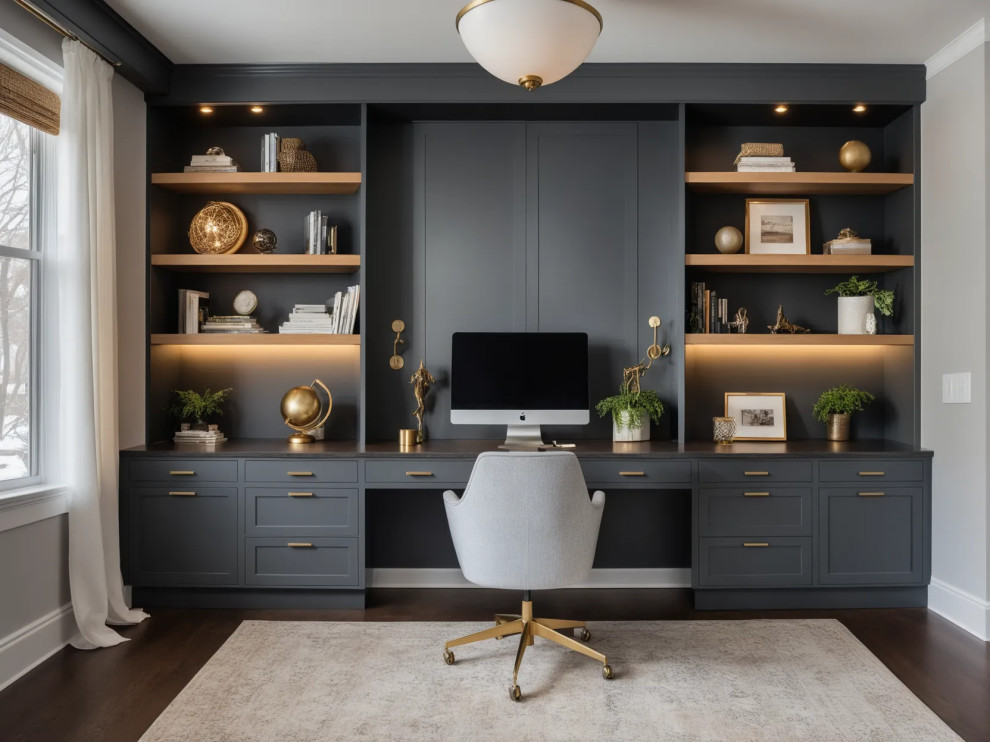 Home office - home office idea in New York