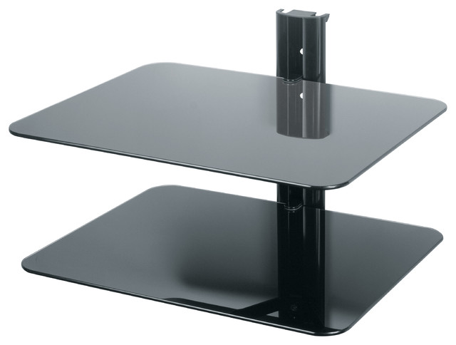 Wall Mounted Av Component Shelving System 2 Shelves Black Wall Mounted Av Component Shelving System 2 Shelves Black Contemporary Entertainment Centers And Tv Stands By Avf Group