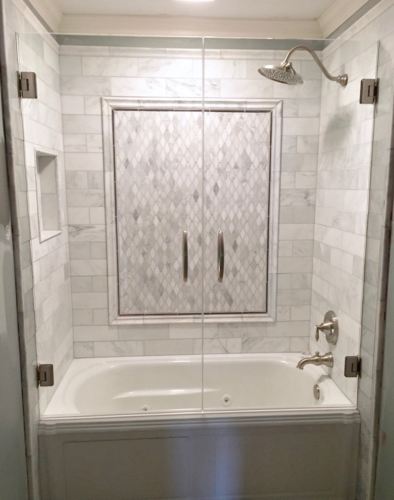 Frameless Shower Glass - French Doors - Transitional - Bathroom - Other ...