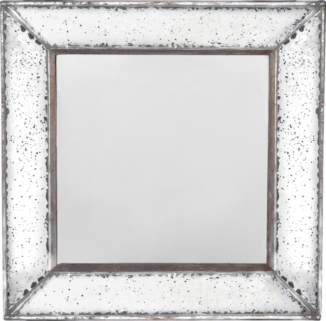 Antique Look Frameless Wall Mirror 12 X, 12 Square Wall Mirror
