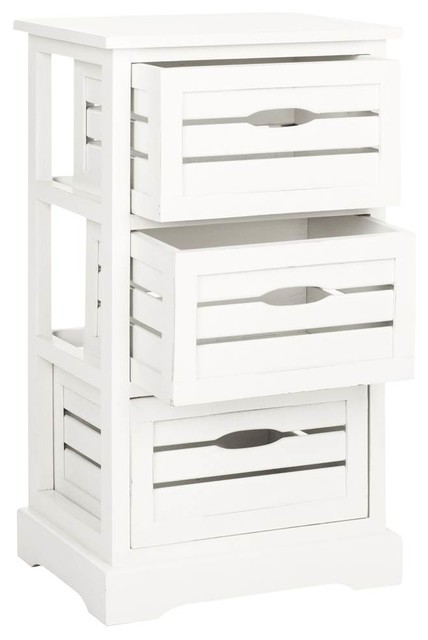 3 drawer storage wood white