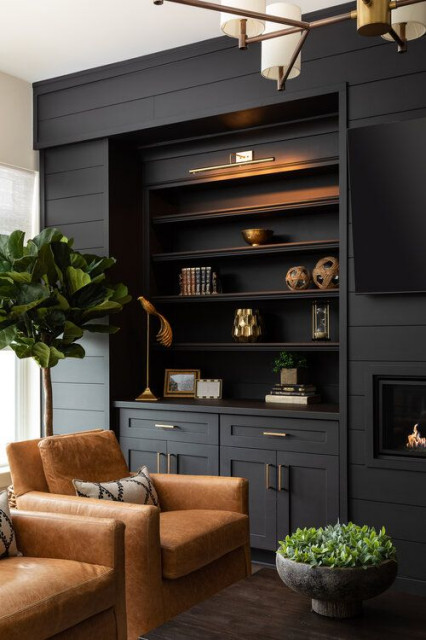 R&eacute;novation compl&egrave;te d'un cottage - salon landstil-dagligstue