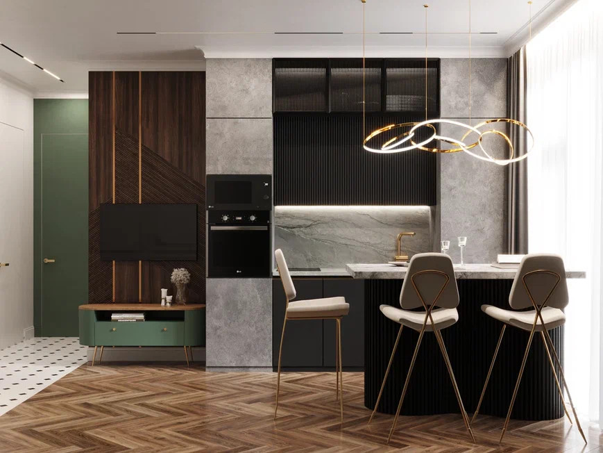 Квартира бизнес класса 75м² в стиле неоклассика