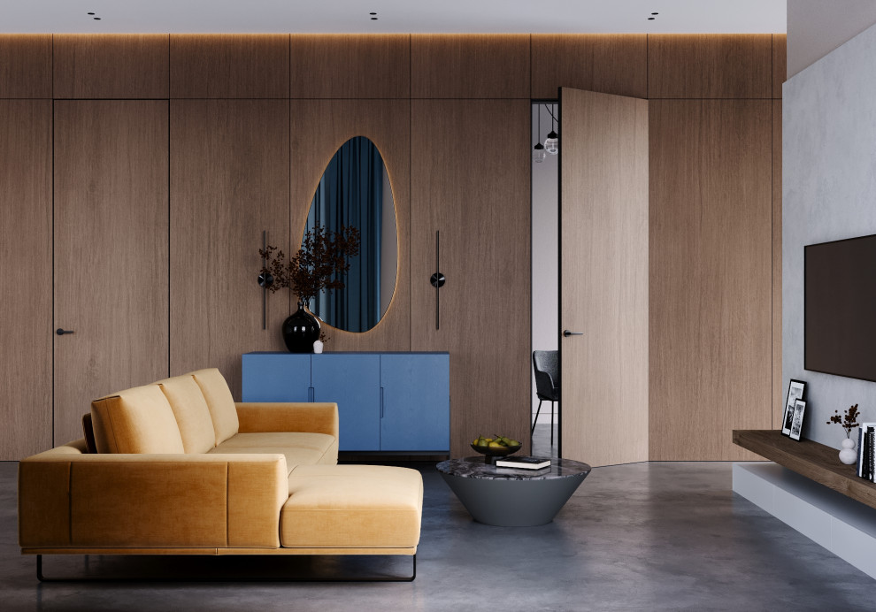 3д визуализация мягкой мебели в интерьерном окружении