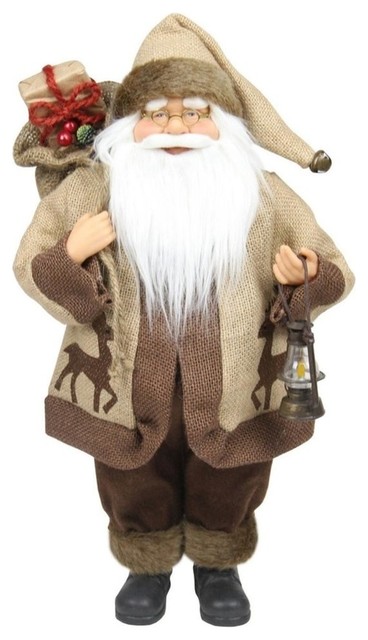 18 25 Country Rustic Santa Claus With Lantern Christmas Tabletop