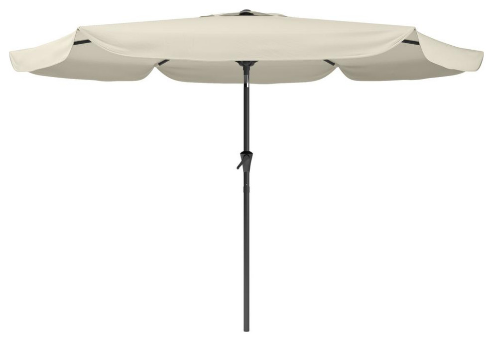Tilting Patio Umbrella, Warm White Contemporary Outdoor Umbrellas
