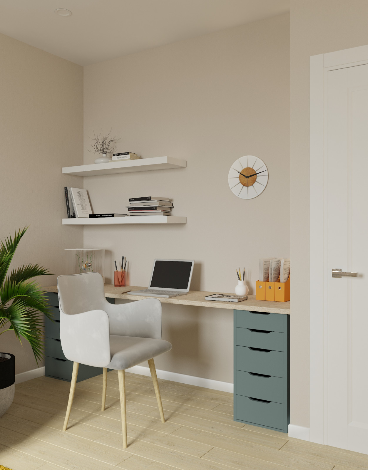 Проект однокомнатной квартиры «Яркий СКАНДИ» для прекрасной молодой особы