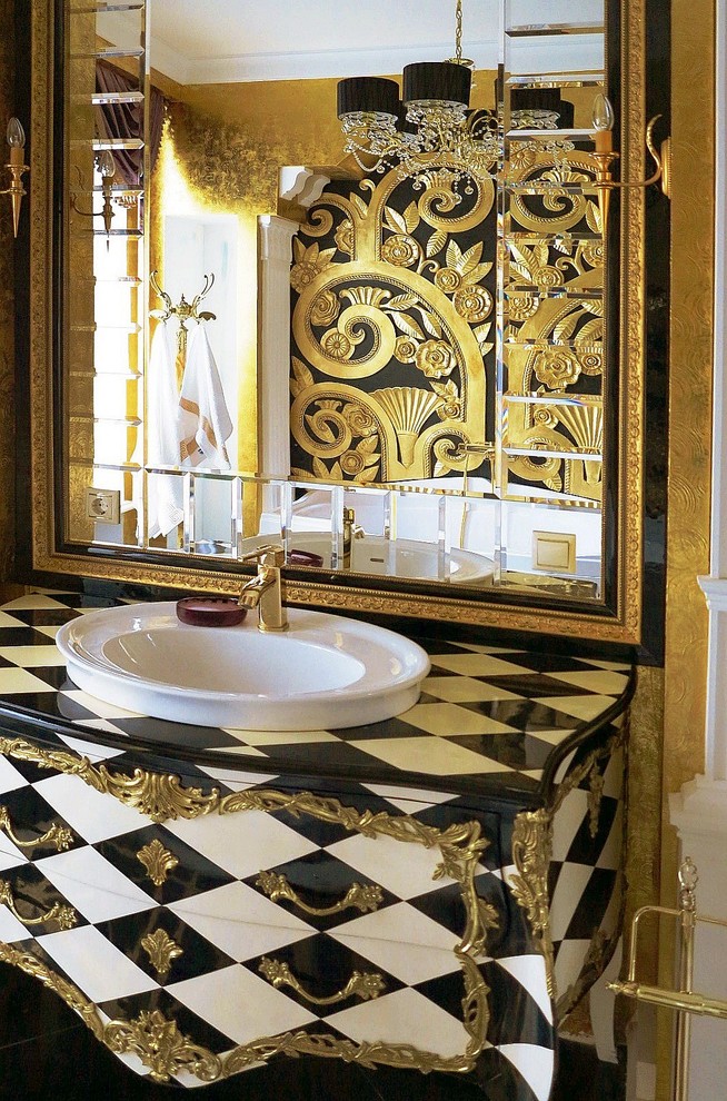 Ванная в стиле Ар-Деко.