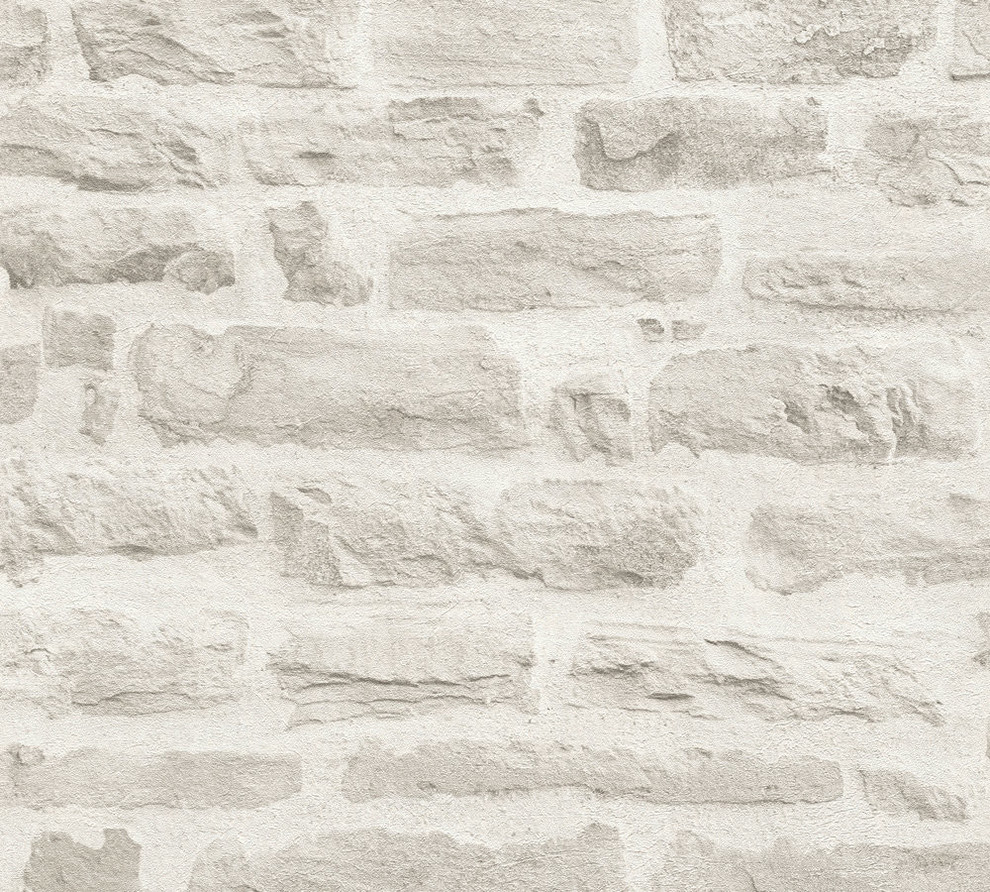 Modern Non-Woven Wallpaper - DW346355804 Wood n Stone Wallpaper, Roll