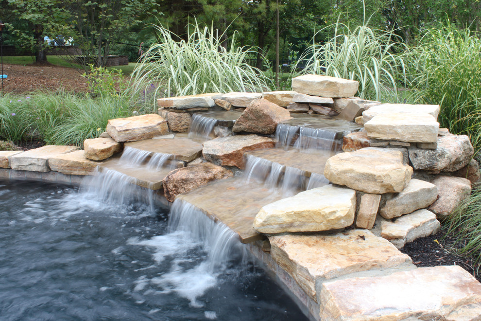 Example of a mountain style pool design in Boston
