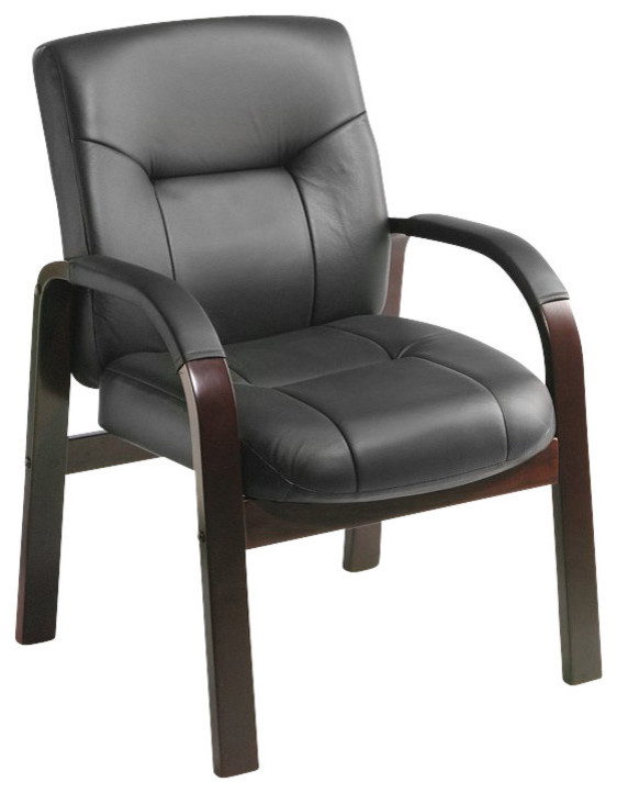Boss Office Products Italian Leather Guest Chair