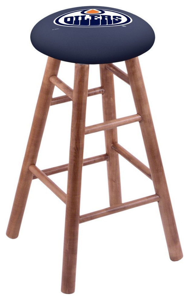Holland RC Edmonton Oilers 36" Swivel Maple Bar Stool Medium