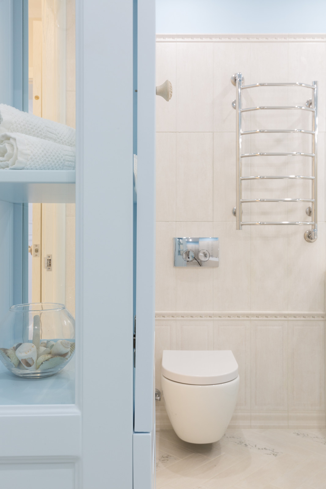 Реализованный проект ванной комнаты "Кусочек Прованса"