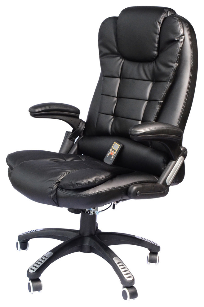 Homcom Faux Leather High Back Executive Heated Mage Office Homcom Faux Leather High Back Executive