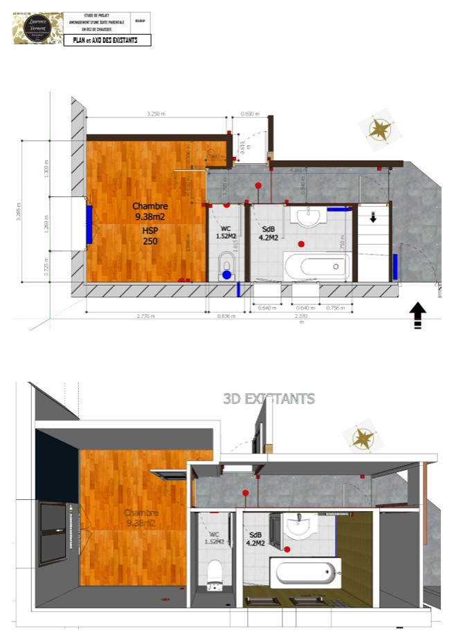 Suite parentale éco-renovée dans une maison des années 70