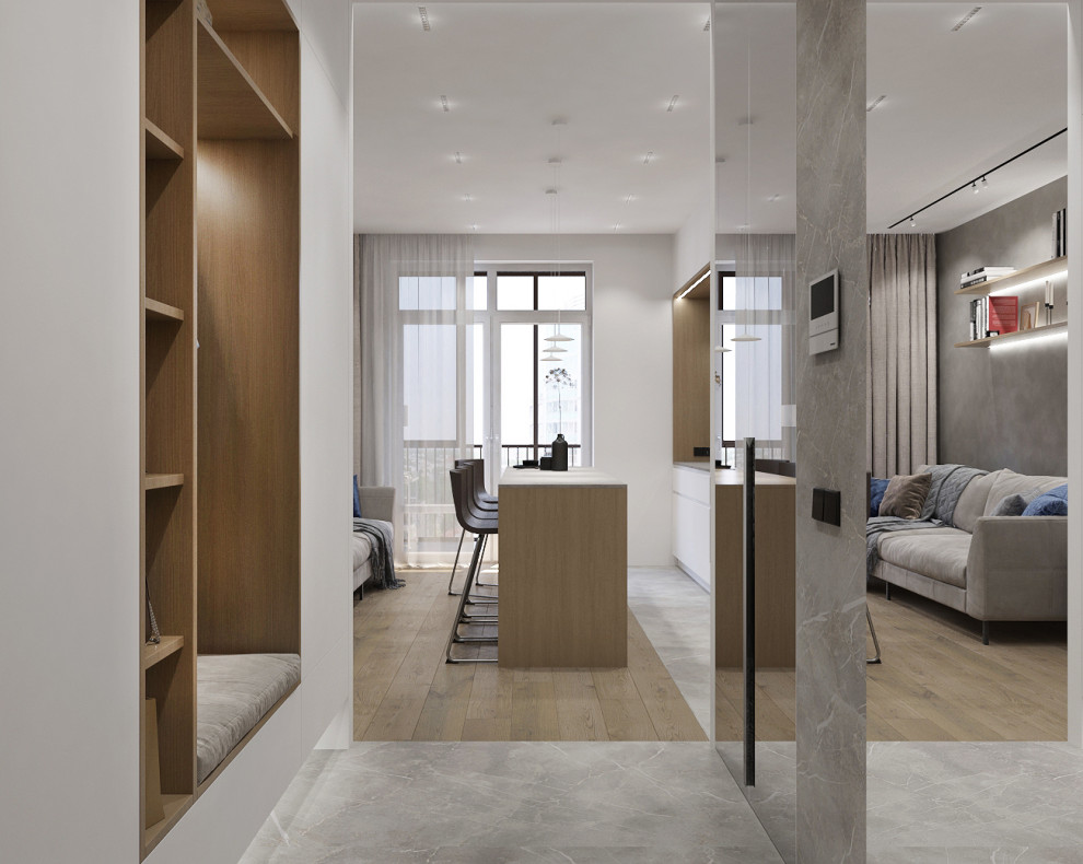 Квартира 50м2 в современном стиле для молодой семьи в ЖК "Ленинград"