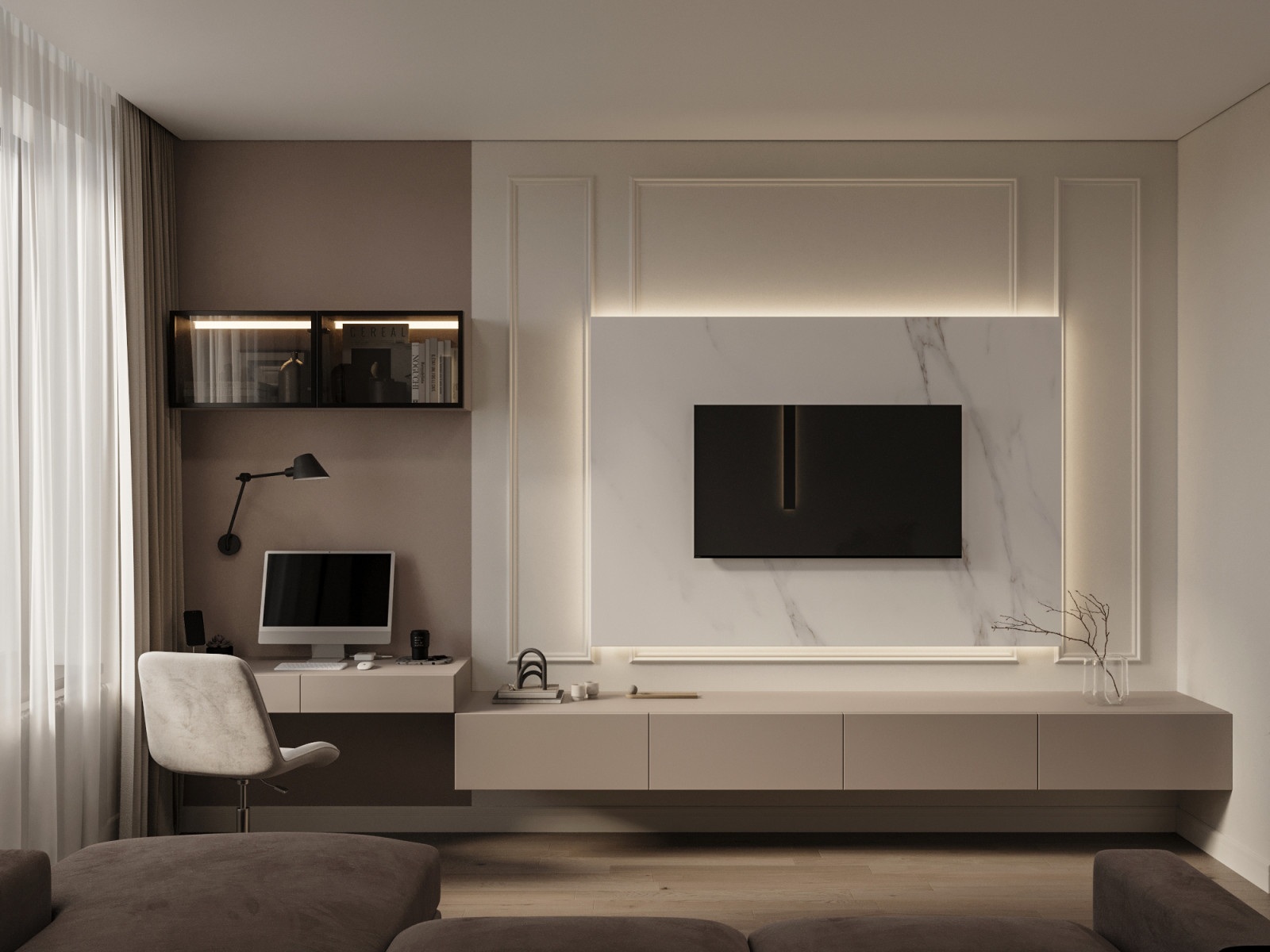 Современная квартира в Москве 78 м²