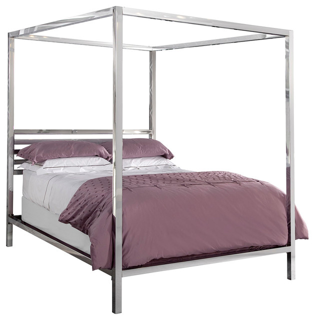 Bassett Mirror Hollywood Glam Chrome Poster Bed B034QEC Contemporary
