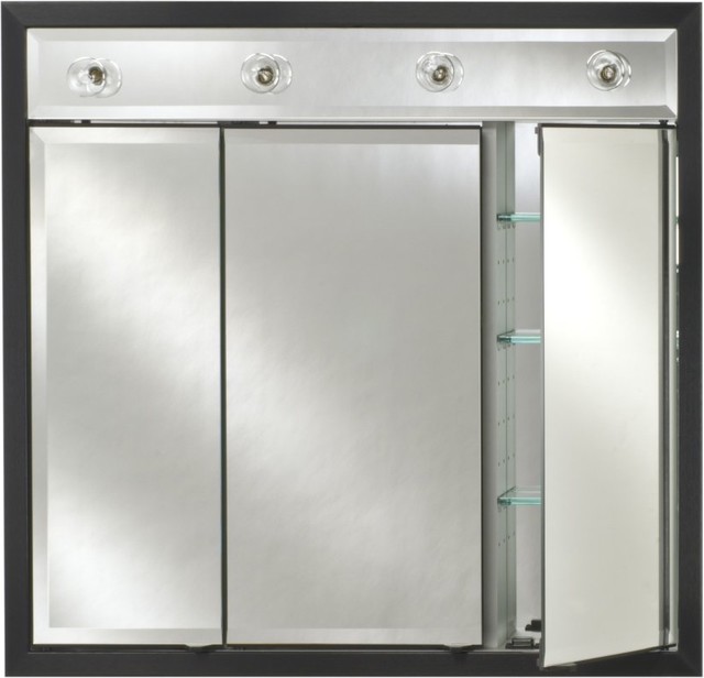 Afina Signature Contemporary Lighted Triple Door 44W x 34H in. Recessed Medicine