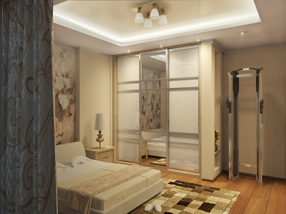 3D визуализация современной спальни