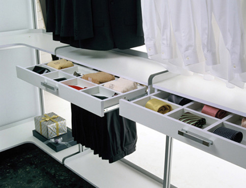 Design ideas for a modern storage and wardrobe in New York.