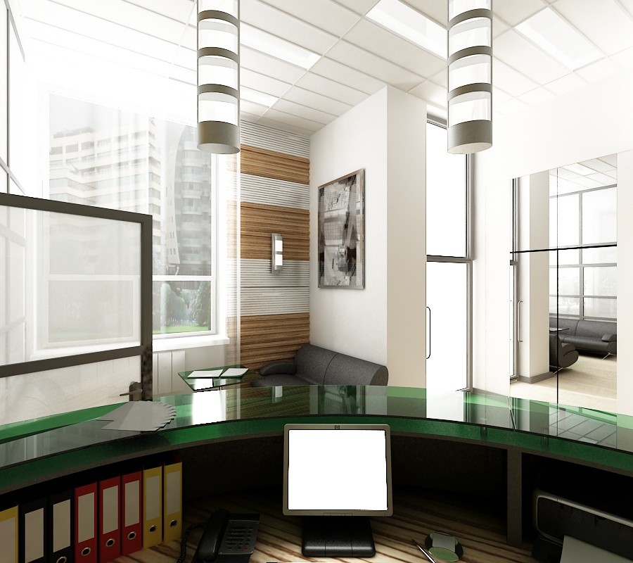 Дизайн-проект офиса "Техстрой" 2018 год. Ресепшин.