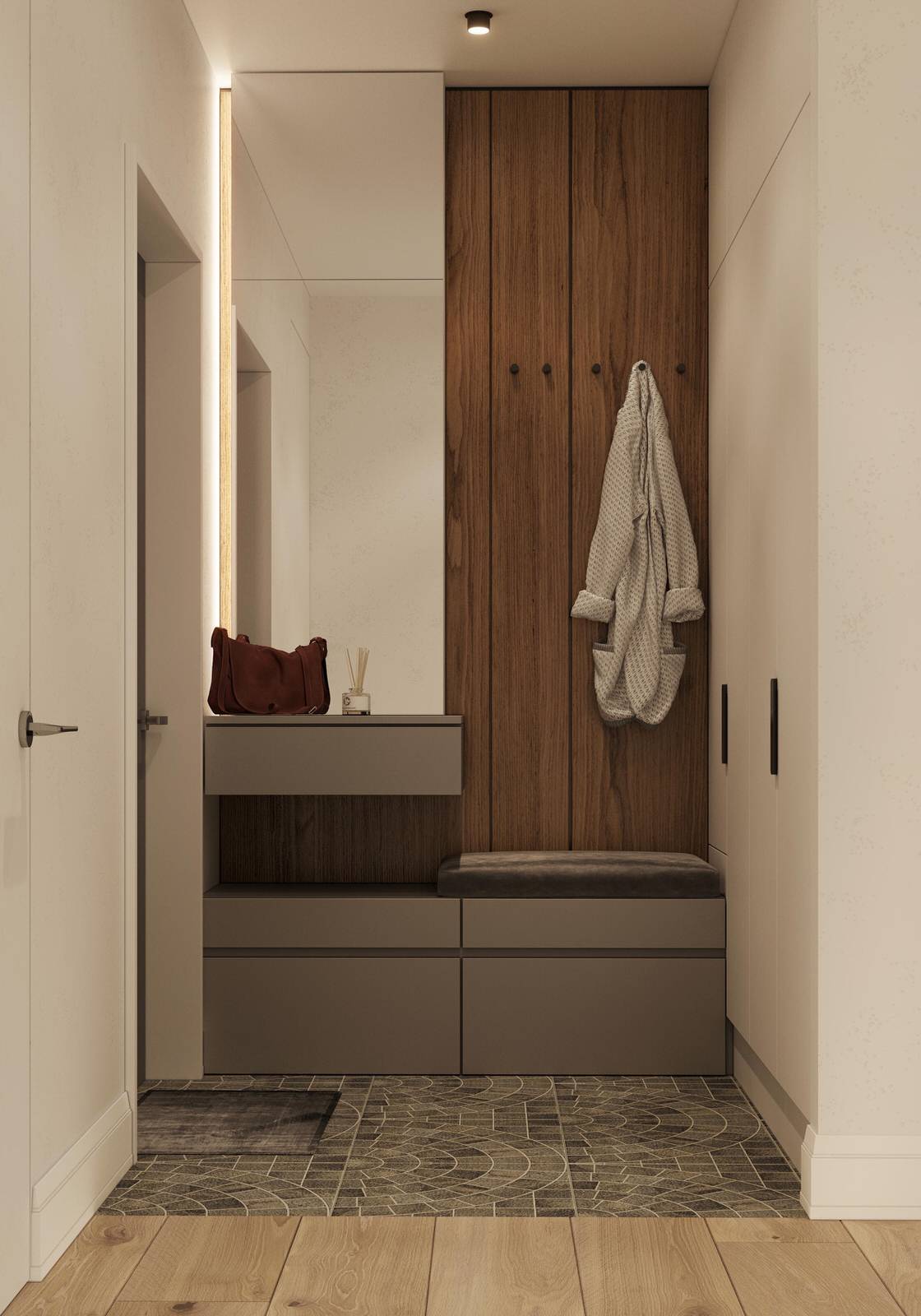 Дизайн интерьера квартиры в скандинавском стиле в ЖК "Московские ворота II"