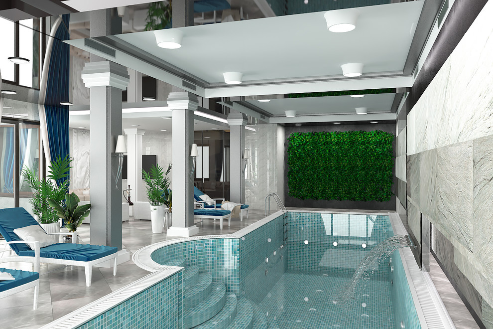 Дизайн бассейна в загородном доме, г. Ялта