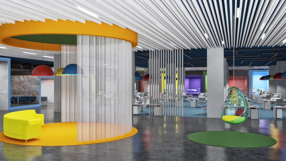 Интерьер офиса в ЖК Wellton Towers