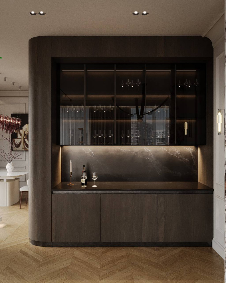 Кухня столовая с радиусными элементами