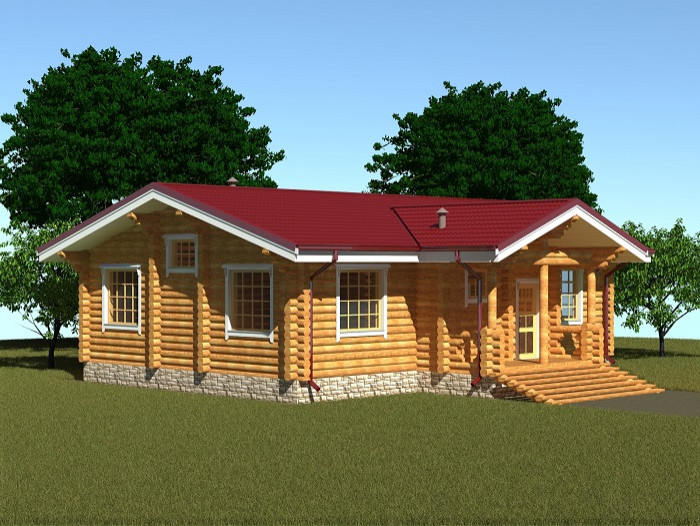 Проект дома из оцилиндрованных бревен №279