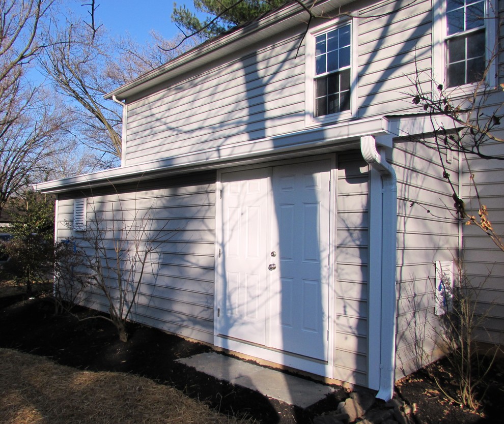 This is an example of a small transitional attached shed and granny flat in DC Metro.