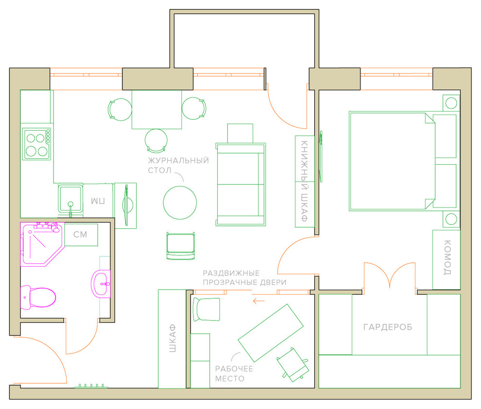 Самые популярные типовые планировки 1,2,3,4-комнатных хрущевок