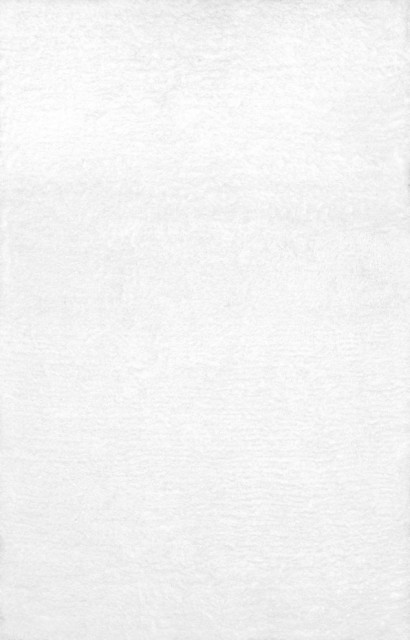 Hand-Tufted Grace Soft Shag Rug, Snow, 4'x6'