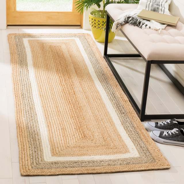 Safavieh Vintage Leather Collection NF883B Rug, Natural/Grey/Ivory, 2'3" X 16'