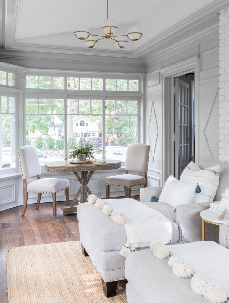 Small eclectic sunroom photo in New York